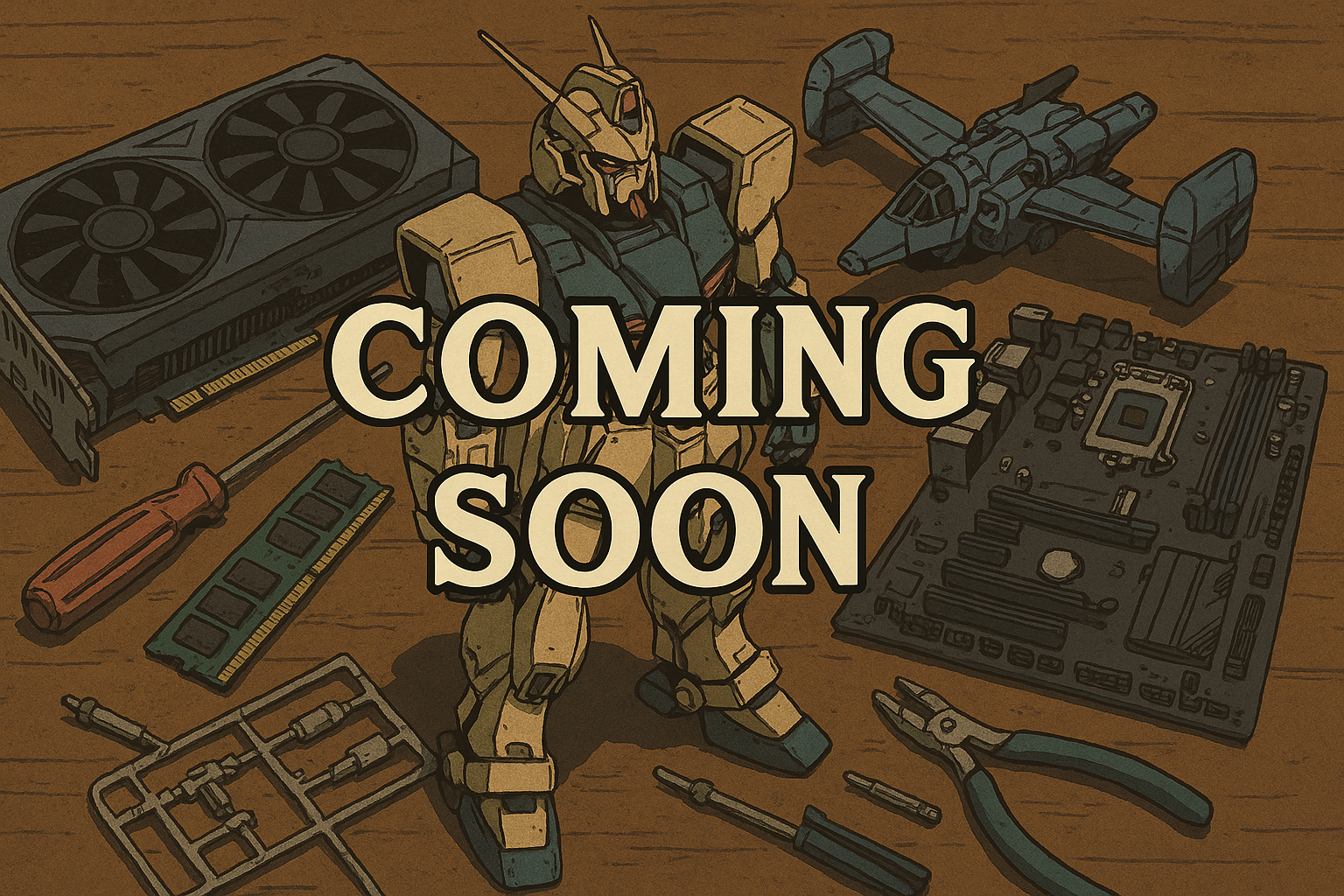 Coming Soon - anime style with computer hardware and modelspan>
      <span class=